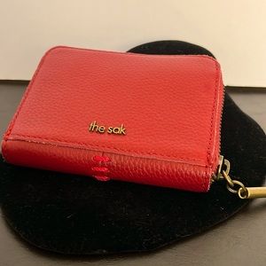 The Sak Zip Around Red Leather Wallet